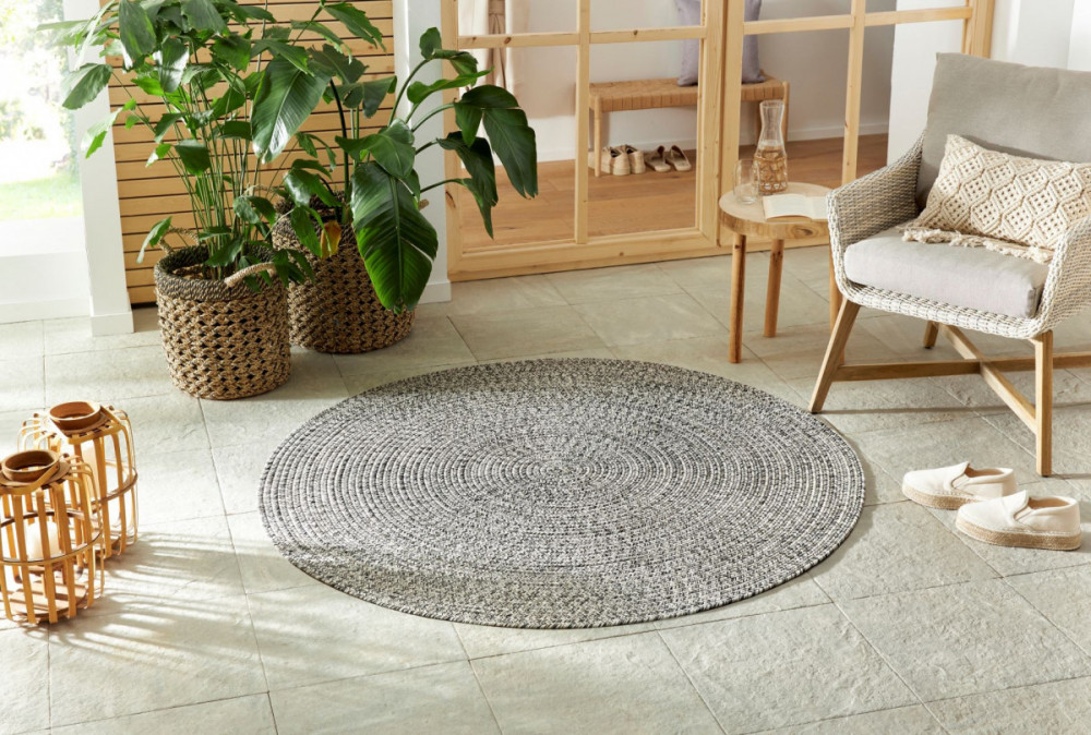 Kusový koberec Braided 105552 Melange kruh – na ven i na doma č.5