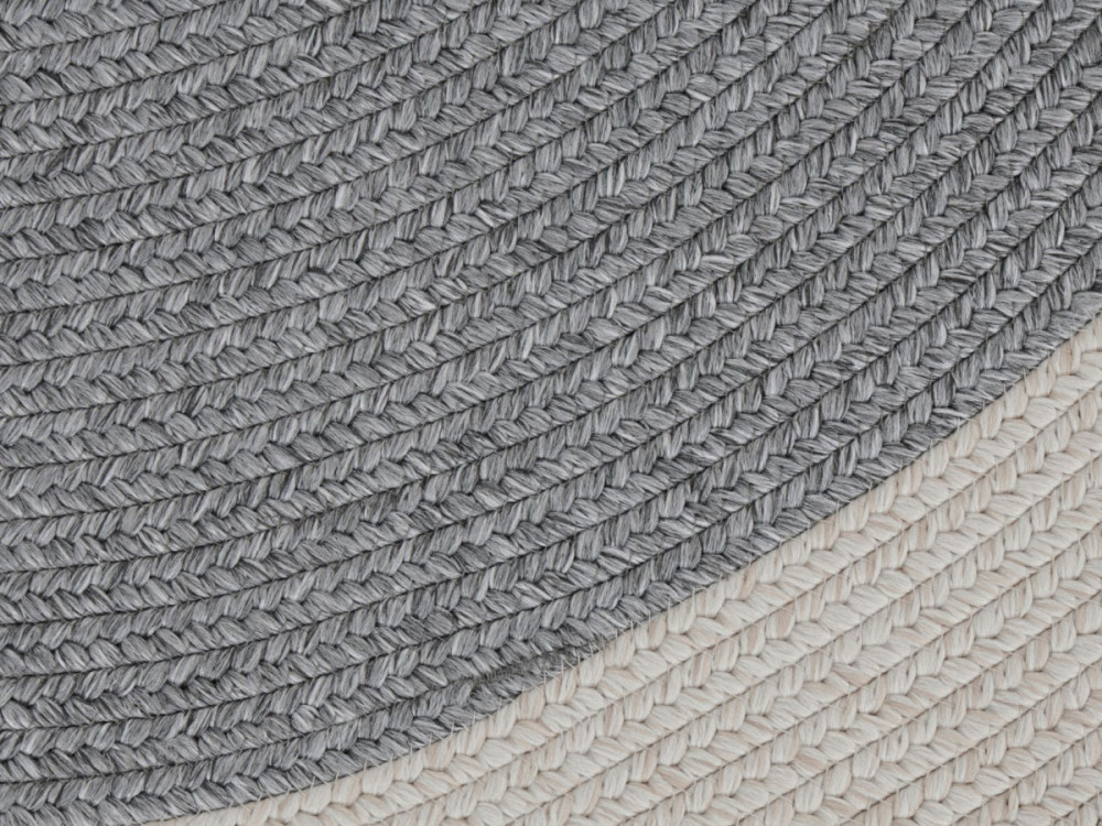 Kusový koberec Braided 105555 Grey Creme kruh – na ven i na doma č.4