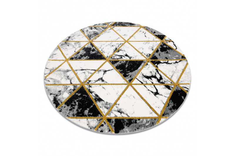 Kusový koberec Emerald 1020 black and gold kruh č.6