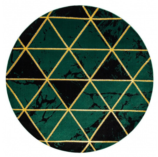 Kusový koberec Emerald 1020 green and gold kruh č.1