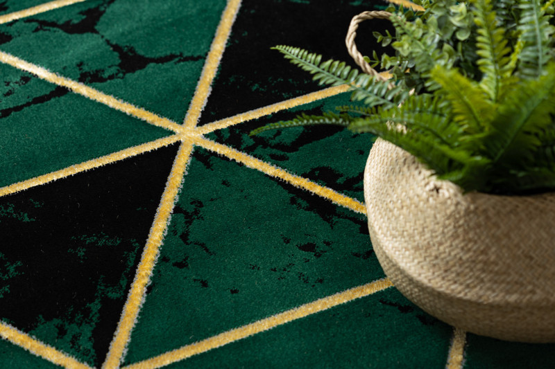 Kusový koberec Emerald 1020 green and gold kruh č.2