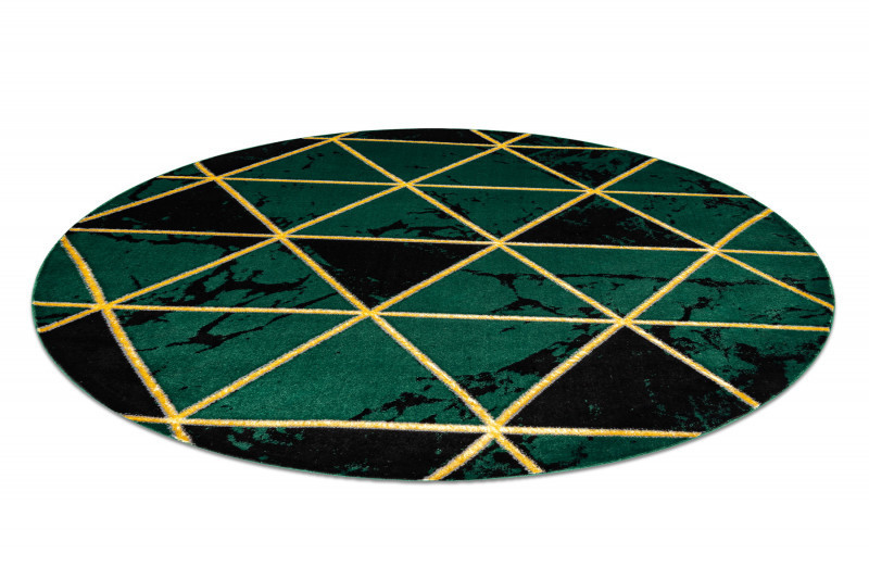 Kusový koberec Emerald 1020 green and gold kruh č.11
