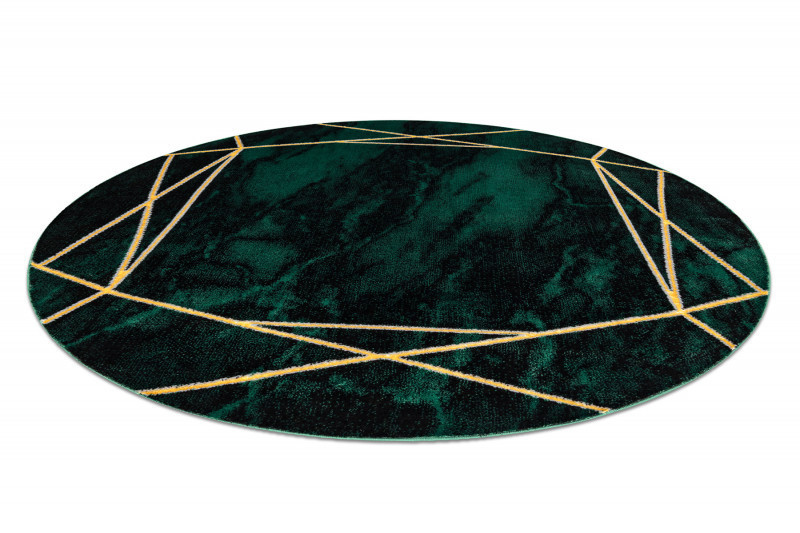 Kusový koberec Emerald 1022 green and gold kruh č.2