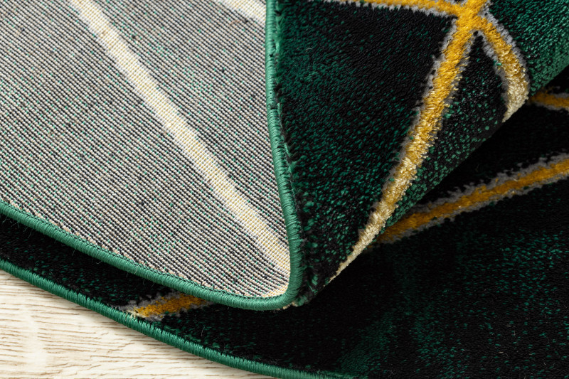Kusový koberec Emerald 1022 green and gold kruh č.11