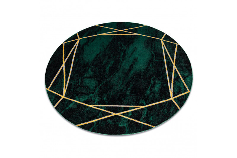 Kusový koberec Emerald 1022 green and gold kruh č.13
