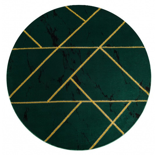 Kusový koberec Emerald geometric 1012 green and gold kruh č.1