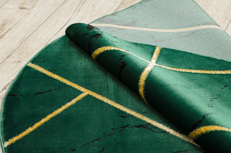 Kusový koberec Emerald geometric 1012 green and gold kruh č.6