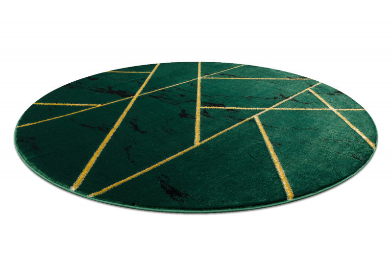 Kusový koberec Emerald geometric 1012 green and gold kruh č.11