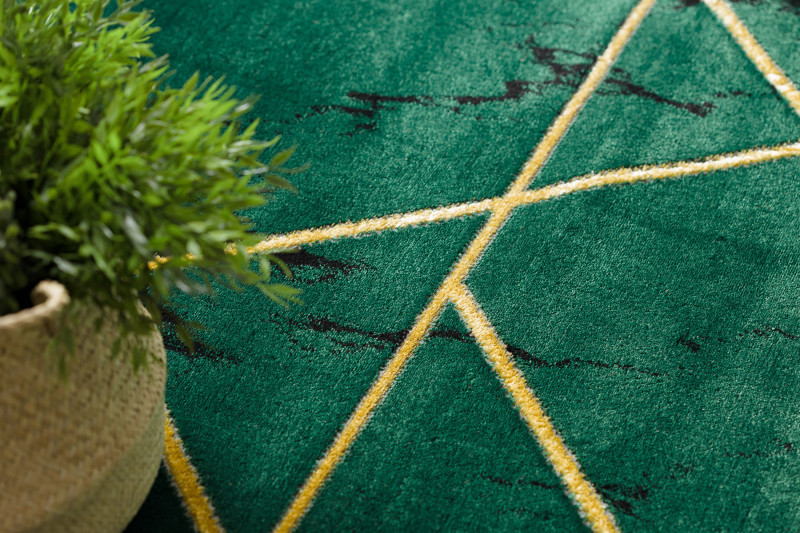 Kusový koberec Emerald geometric 1012 green and gold kruh č.13