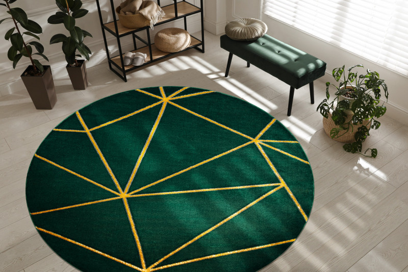 Kusový koberec Emerald 1013 green and gold kruh č.3