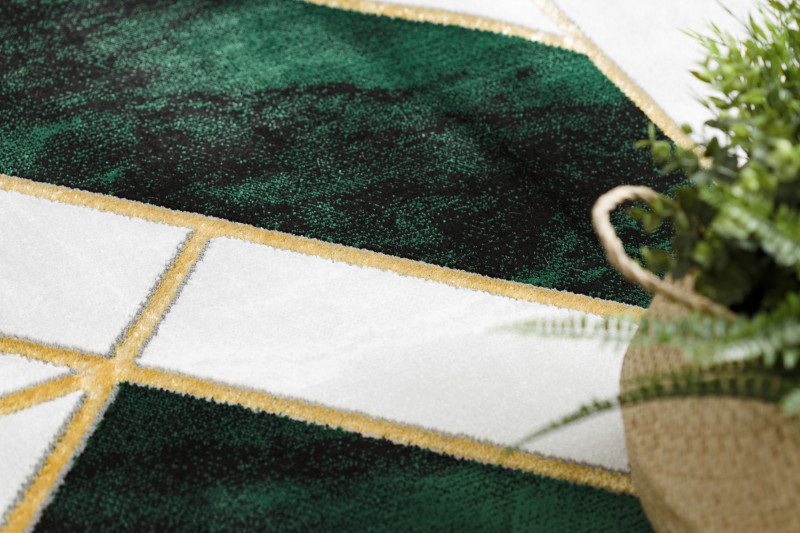 Kusový koberec Emerald 1015 green and gold kruh č.3