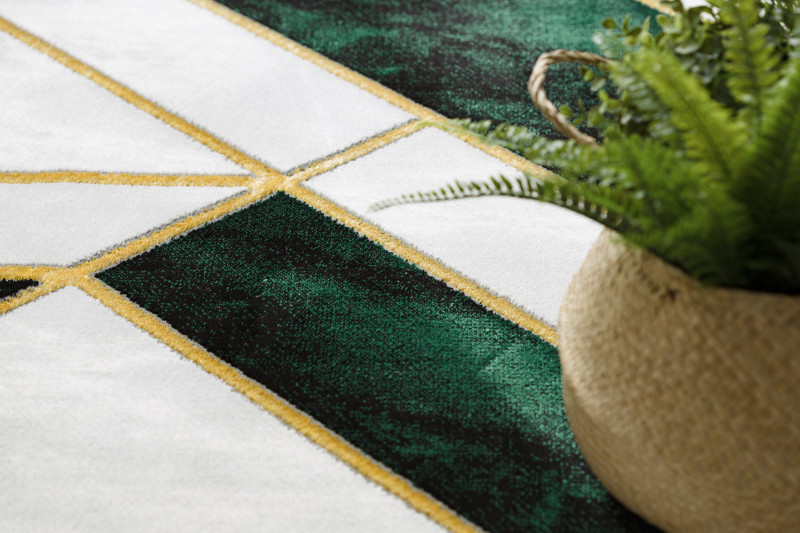 Kusový koberec Emerald 1015 green and gold kruh č.5