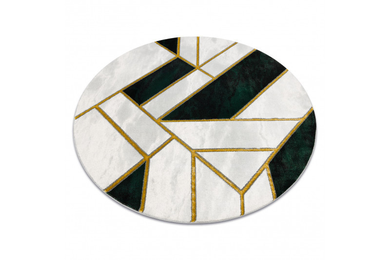 Kusový koberec Emerald 1015 green and gold kruh č.13