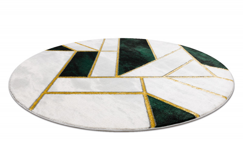 Kusový koberec Emerald 1015 green and gold kruh č.14