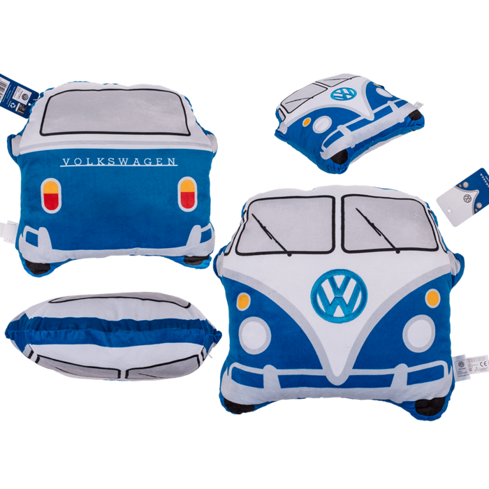 Polštářek Volkswagen T1 30x28 cm modrý č.1