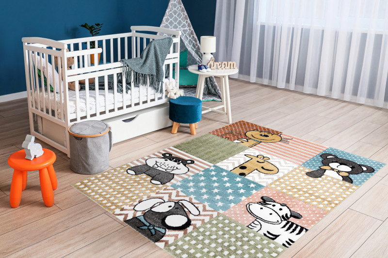 Dětský kusový koberec Fun Pets multi č.14