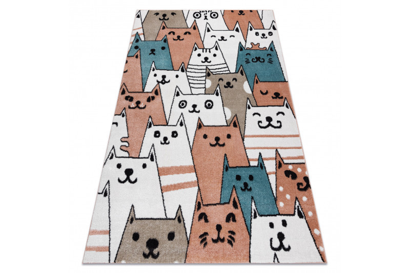 Dětský kusový koberec Fun Gatti Cats pink č.4