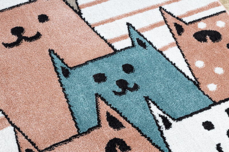 Dětský kusový koberec Fun Gatti Cats pink č.13
