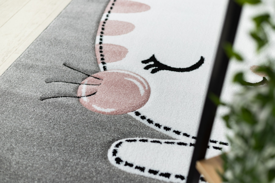 Dětský kusový koberec Petit Kitty cat grey č.5