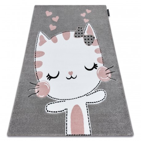 Dětský kusový koberec Petit Kitty cat grey č.11