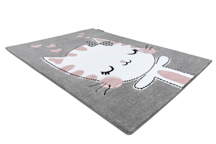 Dětský kusový koberec Petit Kitty cat grey č.12