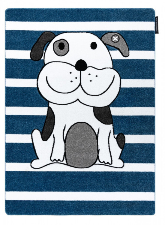 Dětský kusový koberec Petit Puppy blue č.1