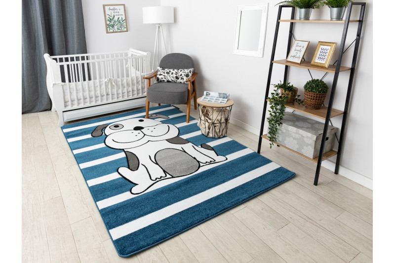 Dětský kusový koberec Petit Puppy blue č.10