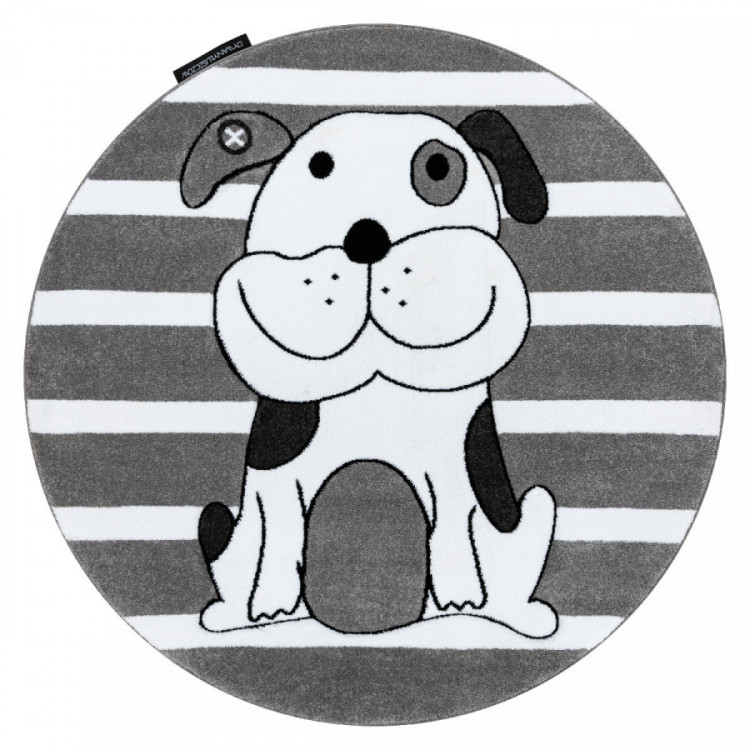Dětský kusový koberec Petit Puppy grey kruh č.1