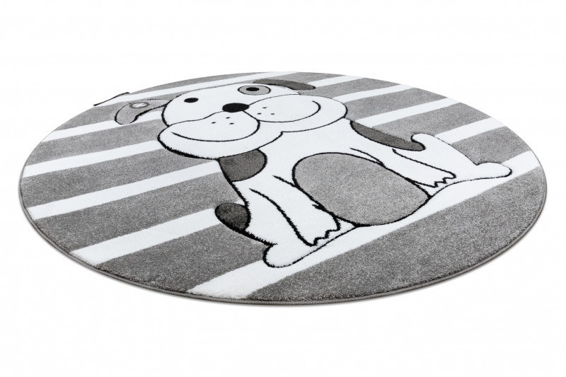 Dětský kusový koberec Petit Puppy grey kruh č.10