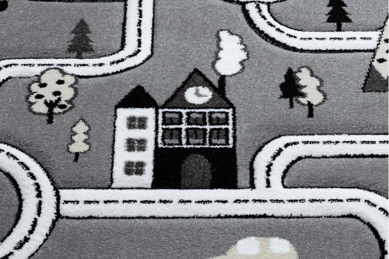 Dětský kusový koberec Petit Town streets grey č.5