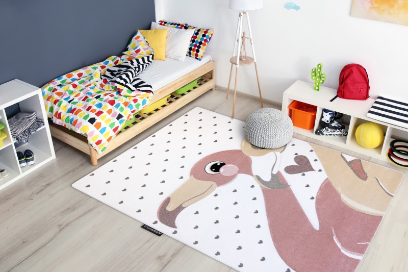 Dětský kusový koberec Petit Flamingos hearts cream č.7