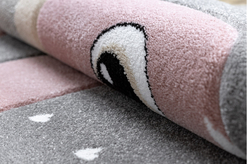 Dětský kusový koberec Petit Flamingos hearts grey č.8