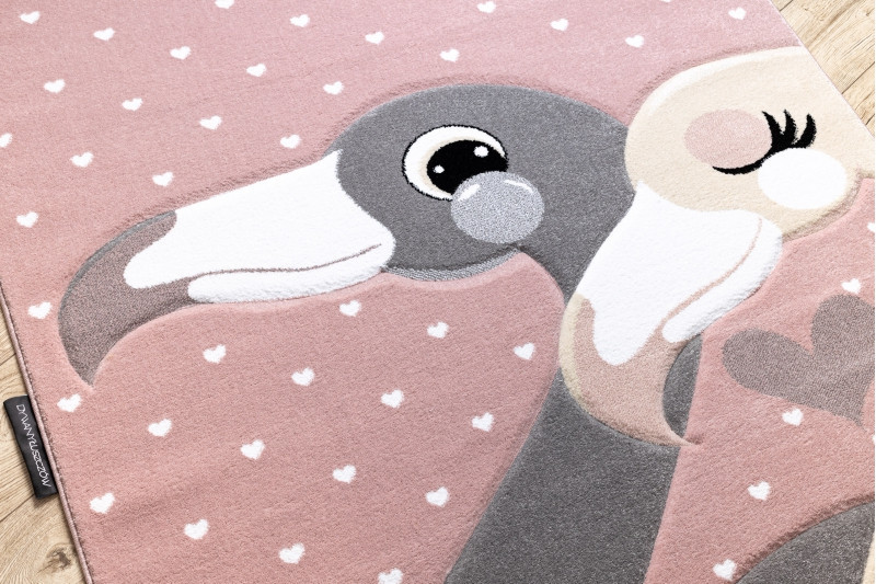 Dětský kusový koberec Petit Flamingos hearts pink č.13