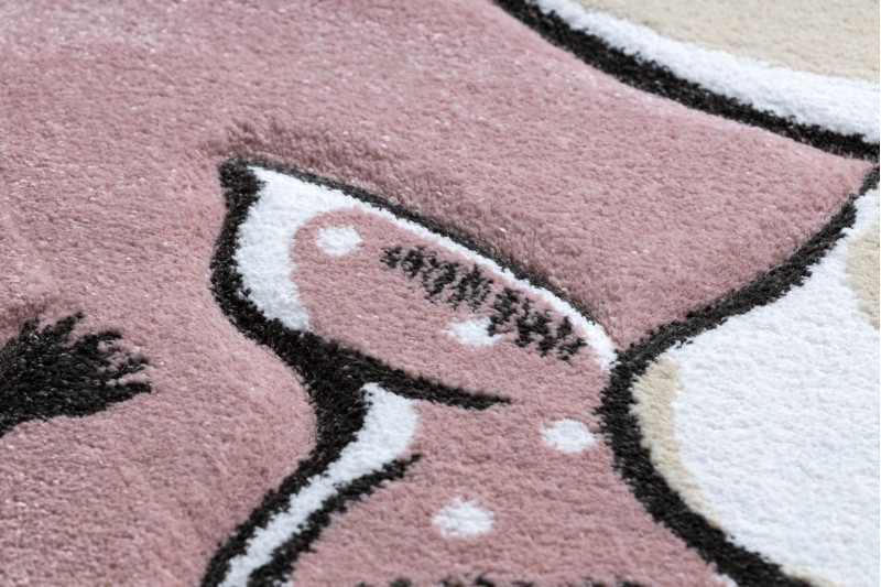 Dětský kusový koberec Petit Elephant stars pink kruh č.3