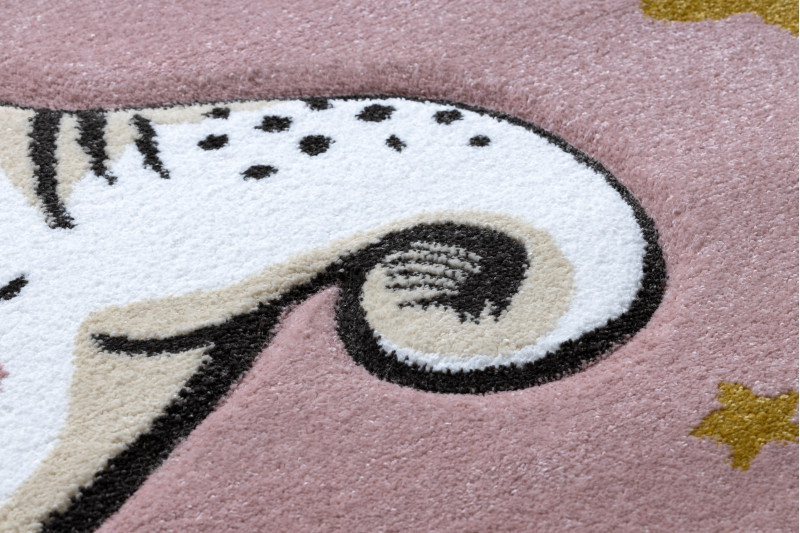 Dětský kusový koberec Petit Elephant stars pink kruh č.13