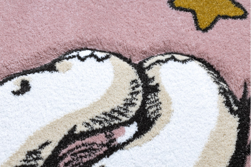 Dětský kusový koberec Petit Elephant stars pink kruh č.15