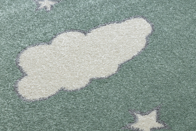 Dětský kusový koberec Petit Moon with clouds green č.5