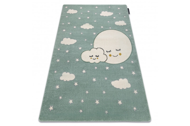 Dětský kusový koberec Petit Moon with clouds green č.15