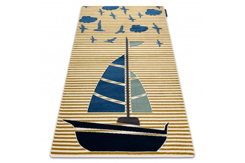 Dětský kusový koberec Petit Sail boat gold č.14