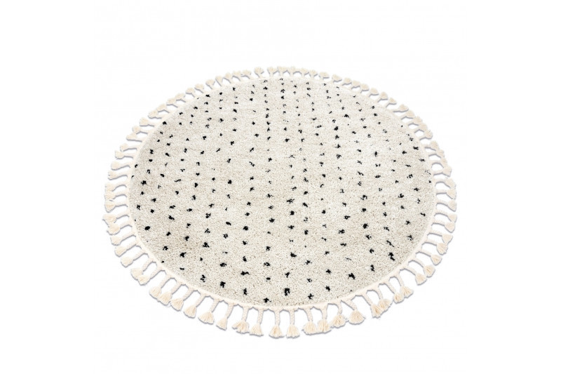Kusový koberec Berber Syla B752 dots cream kruh č.4