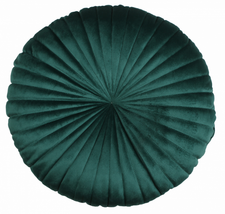 Polštářek kulatý VICKY smaragdový ø 40 cm č.1