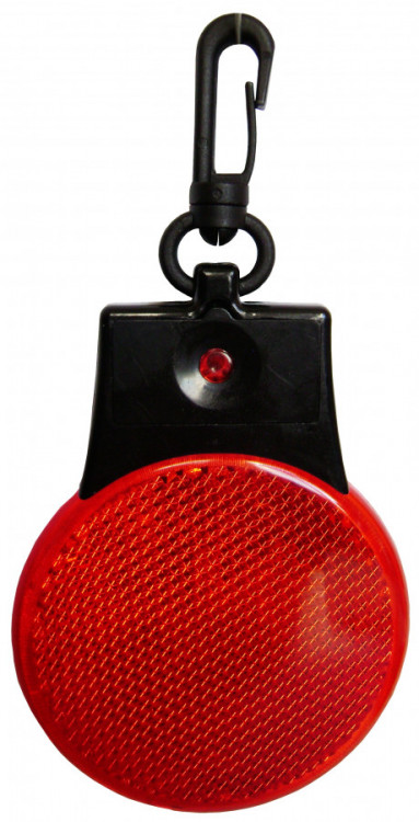LED blikačka červená s karabinou č.1