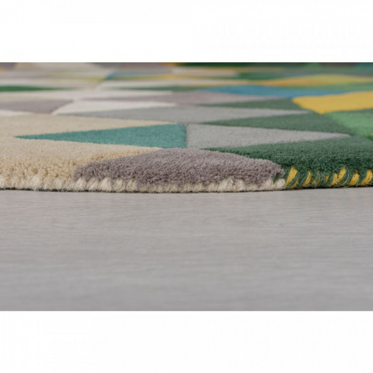 Ručně všívaný kusový koberec Illusion Prism Green/Multi kruh č.4
