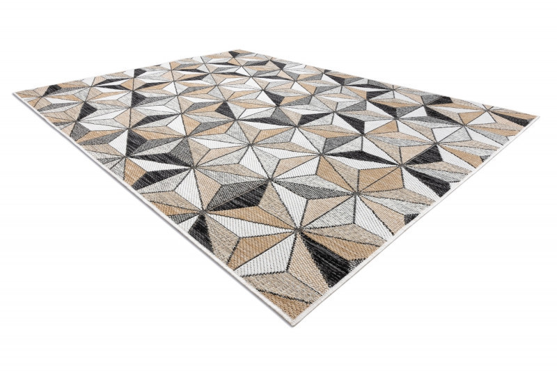 Kusový koberec Cooper Sisal Mosaic 22222 ecru/black – na ven i na doma č.8