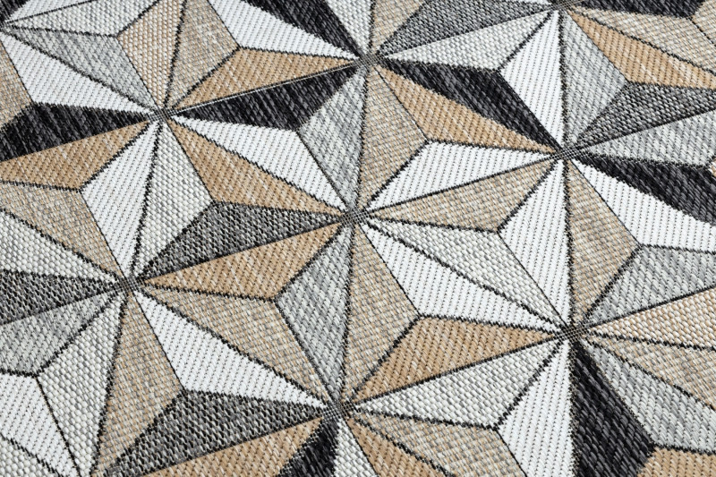 Kusový koberec Cooper Sisal Mosaic 22222 ecru/black – na ven i na doma č.10