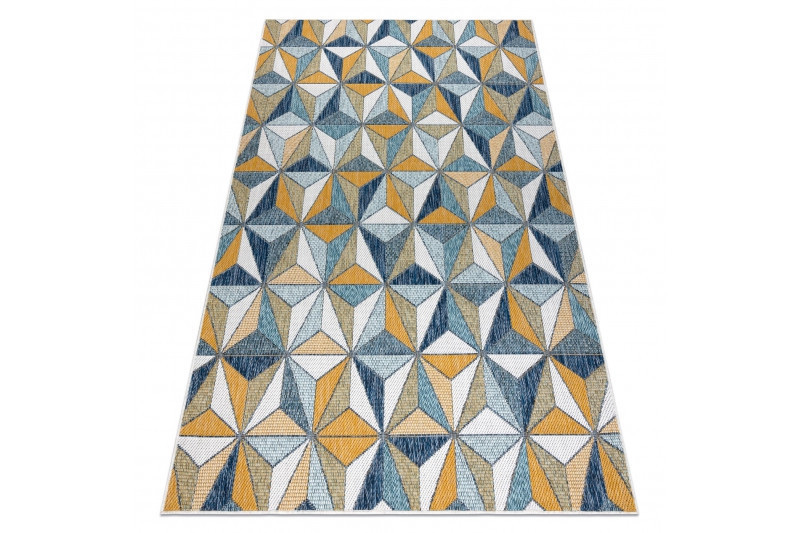 Kusový koberec Cooper Sisal Mosaic 22222 ecru/navy – na ven i na doma č.7