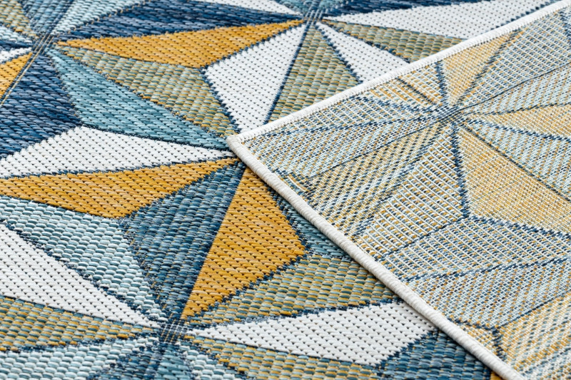 Kusový koberec Cooper Sisal Mosaic 22222 ecru/navy – na ven i na doma č.9