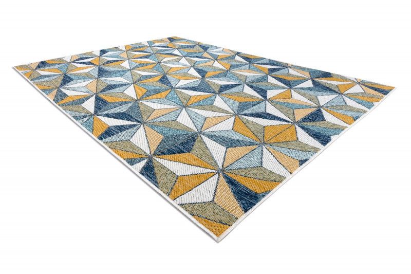 Kusový koberec Cooper Sisal Mosaic 22222 ecru/navy – na ven i na doma č.10