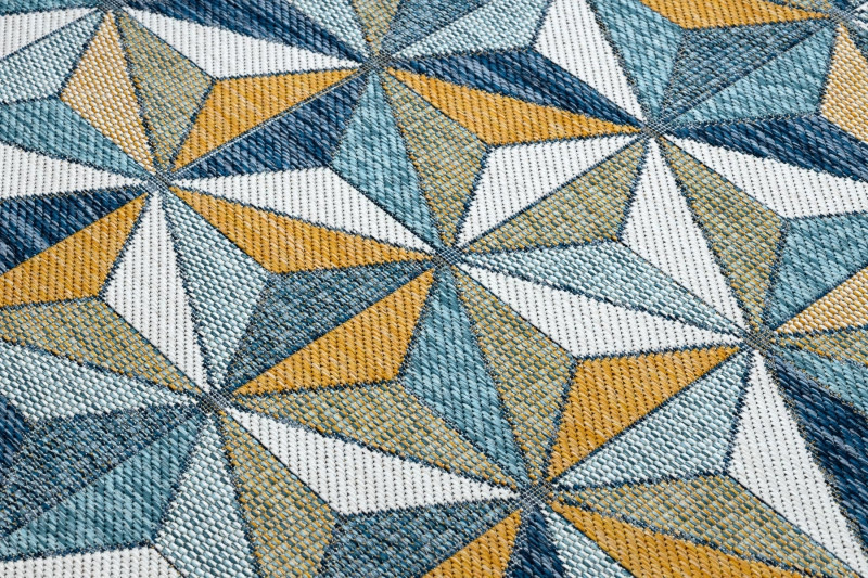 Kusový koberec Cooper Sisal Mosaic 22222 ecru/navy – na ven i na doma č.12