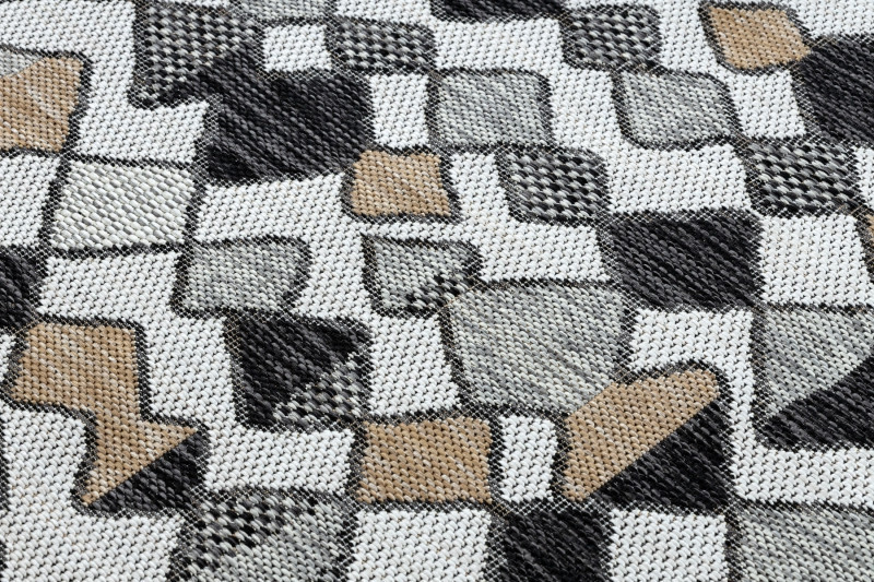 Kusový koberec Cooper Sisal Diamonds 22217 ecru/black – na ven i na doma č.12
